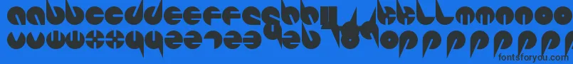 PepsiPerfectFont-fontti – mustat fontit sinisellä taustalla