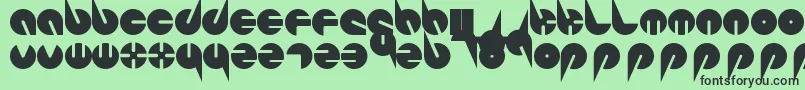 Шрифт PepsiPerfectFont – чёрные шрифты на зелёном фоне