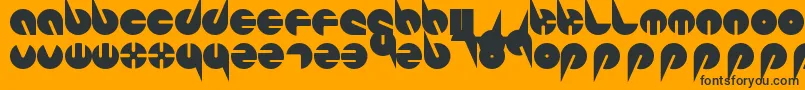 PepsiPerfectFont-fontti – mustat fontit oranssilla taustalla