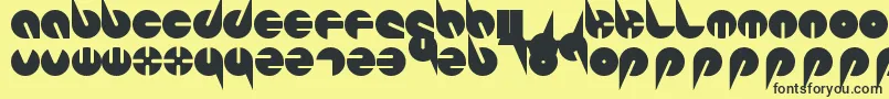 PepsiPerfectFont-Schriftart – Schwarze Schriften auf gelbem Hintergrund