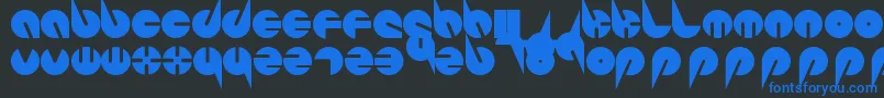Шрифт PepsiPerfectFont – синие шрифты на чёрном фоне