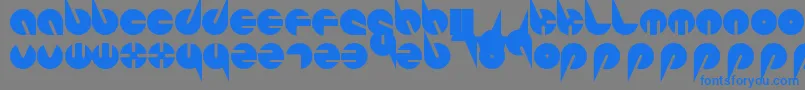 Czcionka PepsiPerfectFont – niebieskie czcionki na szarym tle