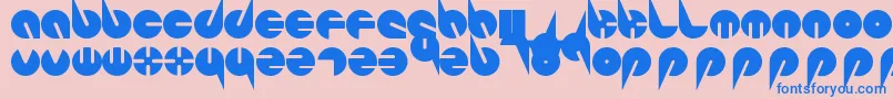 Fonte PepsiPerfectFont – fontes azuis em um fundo rosa