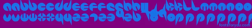 PepsiPerfectFont-fontti – siniset fontit violetilla taustalla