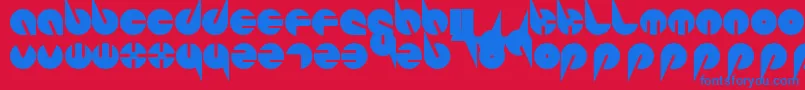フォントPepsiPerfectFont – 赤い背景に青い文字
