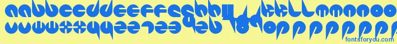 PepsiPerfectFont-fontti – siniset fontit keltaisella taustalla