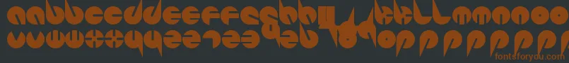 PepsiPerfectFont-fontti – ruskeat fontit mustalla taustalla