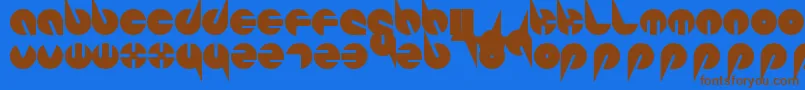 PepsiPerfectFont-Schriftart – Braune Schriften auf blauem Hintergrund
