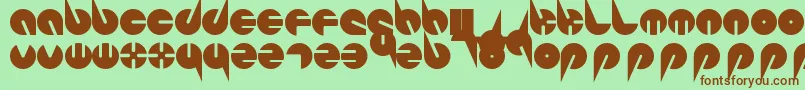 PepsiPerfectFont Font – Brown Fonts on Green Background