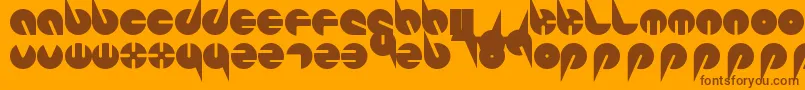 PepsiPerfectFont-fontti – ruskeat fontit oranssilla taustalla