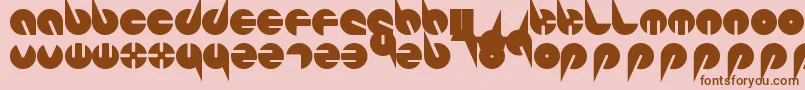 Czcionka PepsiPerfectFont – brązowe czcionki na różowym tle