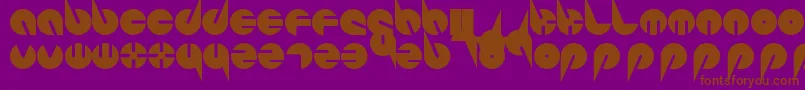 Шрифт PepsiPerfectFont – коричневые шрифты на фиолетовом фоне