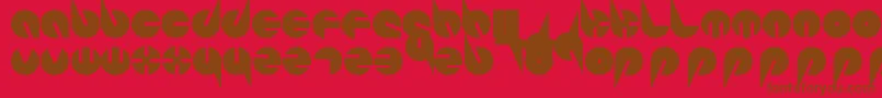 PepsiPerfectFont-Schriftart – Braune Schriften auf rotem Hintergrund