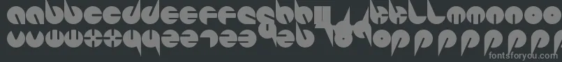 PepsiPerfectFont-fontti – harmaat kirjasimet mustalla taustalla
