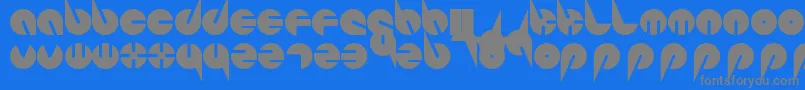 Czcionka PepsiPerfectFont – szare czcionki na niebieskim tle