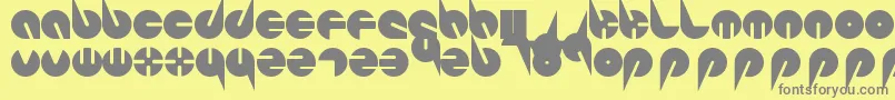 PepsiPerfectFont-fontti – harmaat kirjasimet keltaisella taustalla