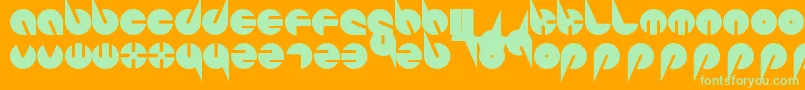 PepsiPerfectFont Font – Green Fonts on Orange Background