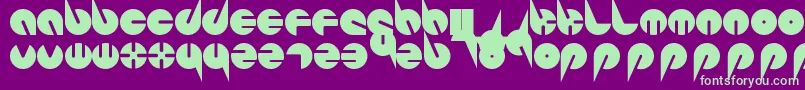 Шрифт PepsiPerfectFont – зелёные шрифты на фиолетовом фоне
