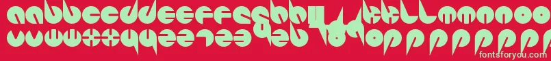 Шрифт PepsiPerfectFont – зелёные шрифты на красном фоне