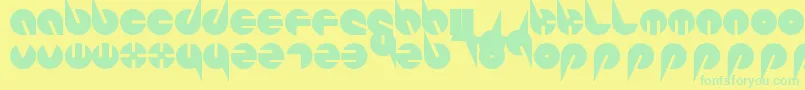 フォントPepsiPerfectFont – 黄色い背景に緑の文字