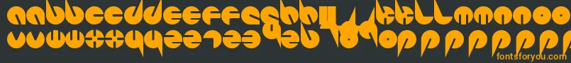 Шрифт PepsiPerfectFont – оранжевые шрифты на чёрном фоне