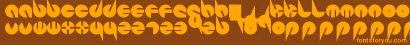 Шрифт PepsiPerfectFont – оранжевые шрифты на коричневом фоне