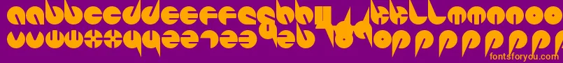 PepsiPerfectFont-Schriftart – Orangefarbene Schriften auf violettem Hintergrund