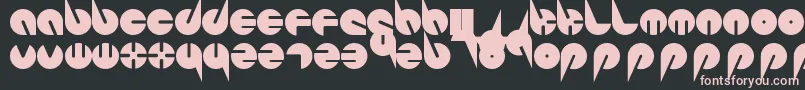 PepsiPerfectFont-fontti – vaaleanpunaiset fontit mustalla taustalla