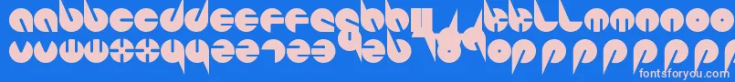 PepsiPerfectFont-fontti – vaaleanpunaiset fontit sinisellä taustalla