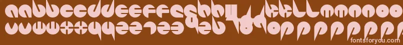PepsiPerfectFont-fontti – vaaleanpunaiset fontit ruskealla taustalla