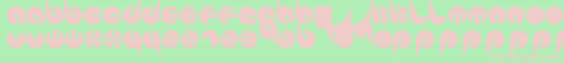 Czcionka PepsiPerfectFont – różowe czcionki na zielonym tle