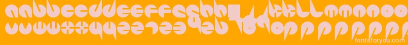 PepsiPerfectFont-fontti – vaaleanpunaiset fontit oranssilla taustalla