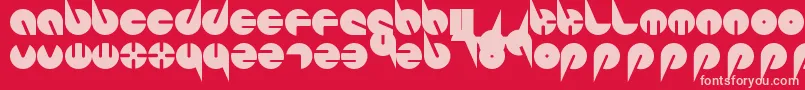 Шрифт PepsiPerfectFont – розовые шрифты на красном фоне