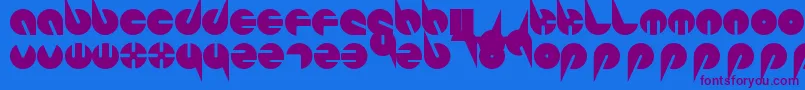 Шрифт PepsiPerfectFont – фиолетовые шрифты на синем фоне