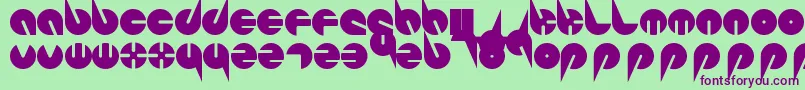 フォントPepsiPerfectFont – 緑の背景に紫のフォント