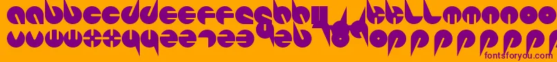 PepsiPerfectFont-Schriftart – Violette Schriften auf orangefarbenem Hintergrund