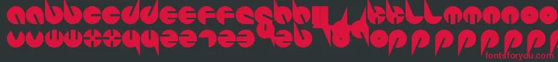 Шрифт PepsiPerfectFont – красные шрифты на чёрном фоне