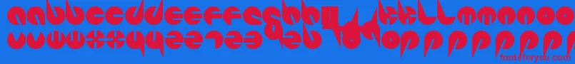 Шрифт PepsiPerfectFont – красные шрифты на синем фоне