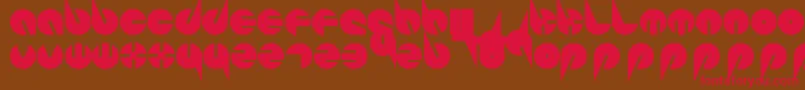 Шрифт PepsiPerfectFont – красные шрифты на коричневом фоне