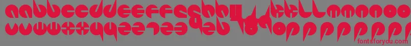 フォントPepsiPerfectFont – 赤い文字の灰色の背景