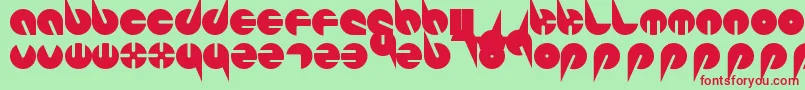 PepsiPerfectFont-fontti – punaiset fontit vihreällä taustalla