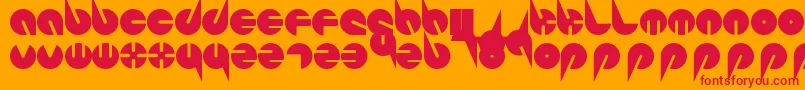 Шрифт PepsiPerfectFont – красные шрифты на оранжевом фоне