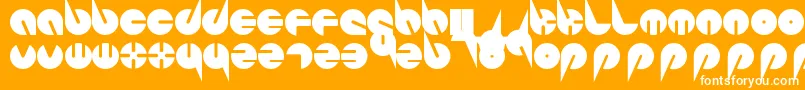 PepsiPerfectFont-Schriftart – Weiße Schriften auf orangefarbenem Hintergrund