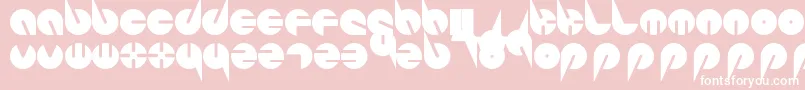 PepsiPerfectFont-fontti – valkoiset fontit vaaleanpunaisella taustalla