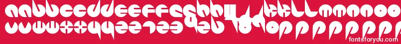 PepsiPerfectFont-fontti – valkoiset fontit punaisella taustalla