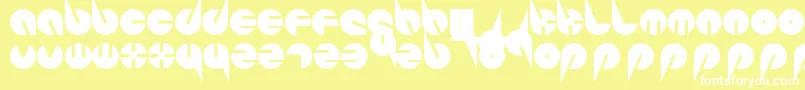 PepsiPerfectFont Font – White Fonts on Yellow Background