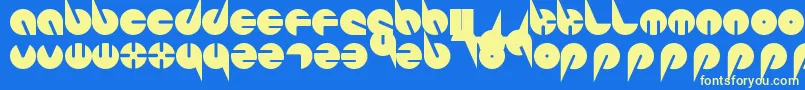 Шрифт PepsiPerfectFont – жёлтые шрифты на синем фоне