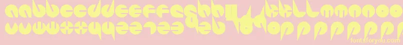 PepsiPerfectFont Font – Yellow Fonts on Pink Background