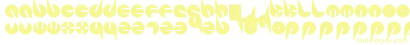 Czcionka PepsiPerfectFont – żółte czcionki na białym tle