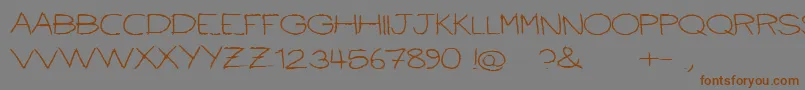 fuente Ballpointscratch – Fuentes Marrones Sobre Fondo Gris